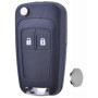 ANGOFIZ Coque Clé 2 Boutons Pliable Compatible avec Opel Vauxhall Astra Zafira Mokka Corsa Orlando Insignia Meriva Vectra Chevro