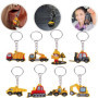 LiJuanWang Porte-clés Véhicules de Construction,8 pièces Porte Clef Enfant D'Ingénierie Cadeaux Enfants Thème Chantier en PVC,po