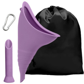 Portatif Urinoir Debout Réutilisable pour Femme Silicone Entonnoir RandonnéE Toilette Camping, La Couleur Violette