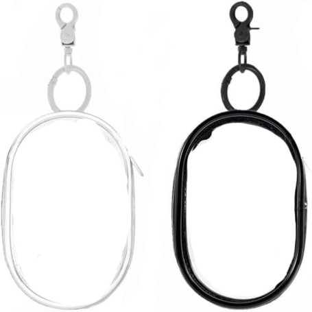 Wxinsheng Sac de Rangement Écouteurs Petit Sac,2 Sacs de Rangement Transparents avec Porte clés,D'organisation de Câbles,Mini Ac