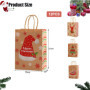 12 Pièces Sacs Cadeaux de Noël en Papier Kraft Avec Poignée - Parfaits pour les Fêtes et Cadeaux de Vacances