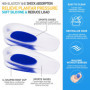 2 Paires Talonnettes en Gel,Semelle orthopédique, Silicone souple, Coussinets pour talon arrière, Antichoc Confortable, Soulage 