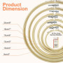 Lot de 6 cadres à broder et 16 aiguilles à coudre, cadre de broderie rond en bambou, cadre de broderie rond réglable, sans bavur