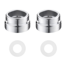 Adaptateur de robinet de 2 pièces, accessoires de robinet de raccordement avec joints en caoutchouc, adaptateurs de robinet file