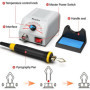 Huzoomtoyz Kit de Station de Pyrogravure sur Bois 200-800℃ Température Réglable Graveur Bois, Poignée Souple, 30 Pointes en Fil