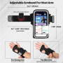 Poraceous Brassard de Sports Téléphones Portables, Brassard de Course avec Poche Écouteur, Résistant à Leau pour Tous Les Smartp