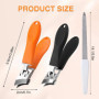 Poraceous 2 Pièces Coupe Ongle Pied, Coupe-ongles Incurvés Inclinés, Nail Clipper Sans Éclaboussures, Large Ouverture Nail Clipp