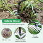 poraceous Désherbeur Manuel, Outil de Désherbage Manuel, Outil de Désherbeur en Acier Inoxydable, Outils Jardinage avec Poignée 