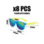 CHSZSH 8 Paires De Lunettes De Soleil, Lunettes De Soleil Color Block, Lunettes De Soleil Mode Personnalisées, Lunettes De Solei