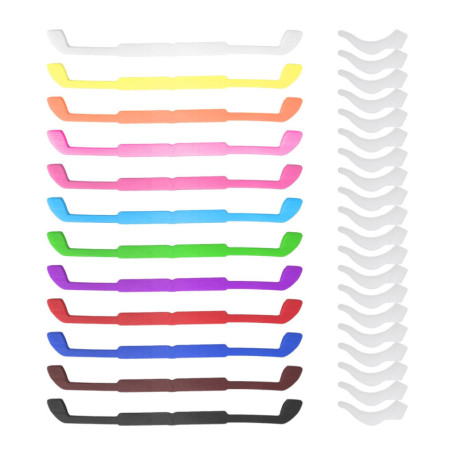 ZGDEIWGF 12 pièces de sangles de lunettes pour enfants, 10 paires de housses antidérapantes, sangles de lunettes de soleil, sang