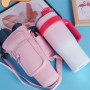 ZGDEIWGF Sac à bandoulière 1 tasse, brosse 1 tasse, sac à bandoulière avec porte-bouteille d'eau, sac fourre-tout pour bouteille