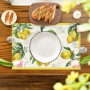 Lot de 4 sets de table décoratifs avec citron, 4 dessous de verre au citron, tapis de vaisselle pour l'extérieur, fournitures de
