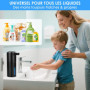 Gaethra Distributeur Savon Automatique, 420ml Distributeur Savon Mural, Distributeur Liquide Vaisselle avec Capteur Infrarouge, 