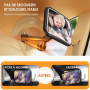 Retroviseur Voiture Bebe Miroir Voiture Bébé avec Veilleuse LED et Télécommande, 360° Rotation Réglables Rétroviseur Voiture Béb