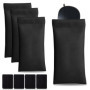 Lot de 4 étuis de protection en cuir synthétique souple avec chiffon de nettoyage pour lunettes de soleil portable et étanche - 
