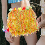 SUPVOX Ensemble De DéGuisement HawaïEn 5 PièCes - Jupe Hula 40cm, Bracelets, Bandeau Et Guirlande Pour FêTe Tropicale, Plage, Ca