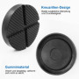 Lot de 2 supports en caoutchouc pour cric avec rainure et profilé - Noir - Pour cric et élévateurs