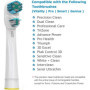 Kongkay : Lot de 8 têtes de rechange pour brosse à dents électrique compatible avec Oralb, Dual Clean