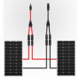 Frogetu 1 Paires Câble Solaire 6 mm² y Distributeur,Câble PV Parallèle Mâle MMF et FFM,Connecteur Photovoltaïque,Imperméable Con