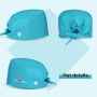 Comius Sharp 6 Pièces Bonnet Gommage Bouffant, Casquettes de Travail Réglable Respirants, Casquette Imprimé Unisexe pour Fournit