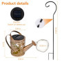 Comius Sharp Arrosoir Solaire avec Guirlandes Lumineuses et Bâton de Berger, LED Lanterne Solaire Exterieur Jardin, Étanche Lamp