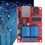 Module de contrôleur de haute qualité LAN Ethernet Commutateur de retard de carte de relais 2 voies DC5V-24V avec 1 indicateur d