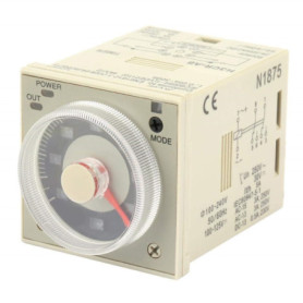 KSTE Relais Temporisé, H3CR-A8, Bouton de commande, 1.2S-300H, 8-Pin, 100-240V, 100-125VDC