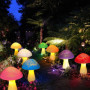 Homeleo Lot de 8 lampes solaires en forme de champignon craquelé pour extérieur - Décoration de jardin pour l'extérieur - Champi