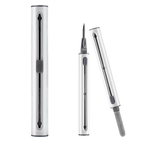 Kit de nettoyage pour écouteurs Pro 1 2,3 en 1 - Stylo de nettoyage multifonction - Brosse souple pour écouteurs Bluetooth, clav