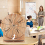 Roue De La Fortune,35 CM 12 Slots Roue De La Chance Avec Un Marqueur,Roue De Jeu De Mariage,Roue De Prix En Bois,Roue De Prix En
