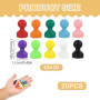 Pack de 20 Aimants pour Réfrigérateur 8x14mm - Aimants Néodyme Colorés en Silicone pour Tableaux Magnétiques, for Tableaux Blanc