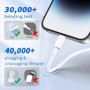 Câble iPhone [1+1+2+2M/Lot de 4] Certifié MFi, Cable Chargeur iPhone pour iPhone 14 13 12 11 Pro Max/XS/XR/8/7/6/SE, Câble Light