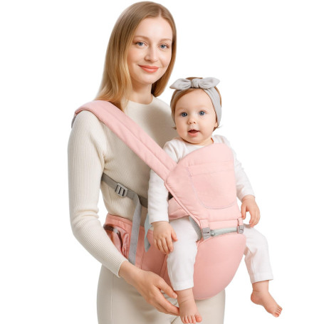 Porte-bébé nouveau-né jusqu'à 20 kg (0 à 36 mois), porte-bébé ergonomique 3 en 1 pour hanches, dos et devant, maille respirante 