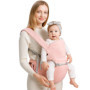 Porte-bébé nouveau-né jusqu'à 20 kg (0 à 36 mois), porte-bébé ergonomique 3 en 1 pour hanches, dos et devant, maille respirante 