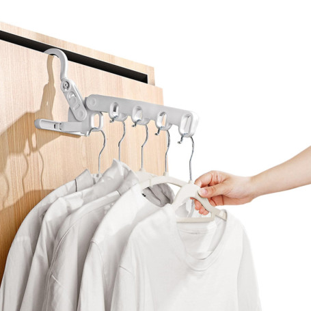 Cintre Pliable Voyage Porte Manteau Patere Porte avec 5 Trous,Adapté pour Les Voyages de Camping en Plein air,Les Appartements d