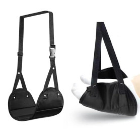 2 Repose Pied Avion,Repose-Pieds Réglable pour Avion，Portable, pour Voyage, Accessoire de Voyage Réglable en Hauteur, Confortabl