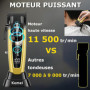 KEMEI Tondeuse à cheveux pour homme, tondeuse à barbe, kit de toilettage de barbier, 11500 tr/min, avec support, écran LED pour 