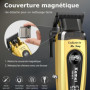 KEMEI Tondeuse à cheveux pour homme, tondeuse à barbe, kit de toilettage de barbier, 11500 tr/min, avec support, écran LED pour 