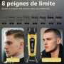 KEMEI Tondeuse à cheveux pour homme, tondeuse à barbe, kit de toilettage de barbier, 11500 tr/min, avec support, écran LED pour 