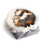 Lit pour Chat Chien, 2 en 1 Double Usage Panier pour Chat Coussin pour Chien Doux et Confortable Chaud Nid Chiot Panier Chat Moe
