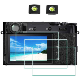 ULBTER Film de Protection d'Ecran pour Fujifilm X100VI X100V Fuji Film X-100VI X-100V et Housse de Sabot, Protecteur Verre Tremp