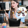 Lot de 2 trousses de maquillage en cuir pour femme, petite trousse de maquillage, sac à fermeture éclair, trousse cosmétique de 