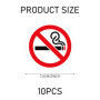 DAZZLUXE Lot de 10 autocollants d'interdiction de fumer, imperméables, adaptés aux entreprises, bureaux, écoles, véhicules et au