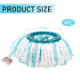 Sprifityy 4 Pièces pour Leifheit Têtes de Rechange Clean Twist Disc Mop Micro Kit, Tête de Rechange pour vadrouille réutilisable