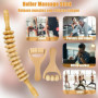 Uoimky Lot de 3 rouleaux de massage en bois avec poignée - Anti-cellulite - Pour le dos, les jambes, le cou, la cellulite - Rela