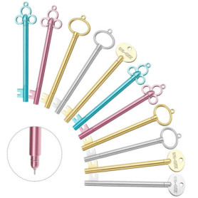TheStriven 24 pièces Stylos gel Créatifs en Forme de Clé Stylo en Forme de Clé de Dessin Animé Stylos à Bille en Forme de Clé St