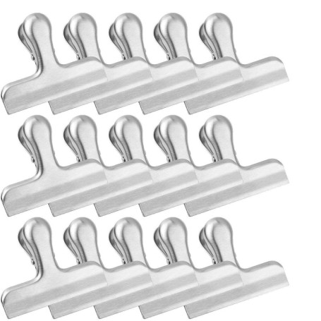 STARVAST 15 Pcs Pinces Sachets Alimentaires - Pinces en Acier Inoxydable Pince Conservation Alimentaire pour Étanches à l'air Sa