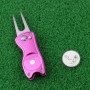 Crestgolf Golf Divot Tool avec Bouton Pop-up et Marqueur de Balle Magnétique Pitch Mark Mini-Outil Portable et Pliable Léger(Pin