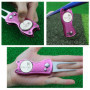 Crestgolf Golf Divot Tool avec Bouton Pop-up et Marqueur de Balle Magnétique Pitch Mark Mini-Outil Portable et Pliable Léger(Pin