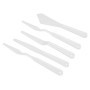 5pcs Couteaux à Palette à Peinture en Plastique Couleur Blanche Palette Couteaux Peinture Art Pigment Spatules